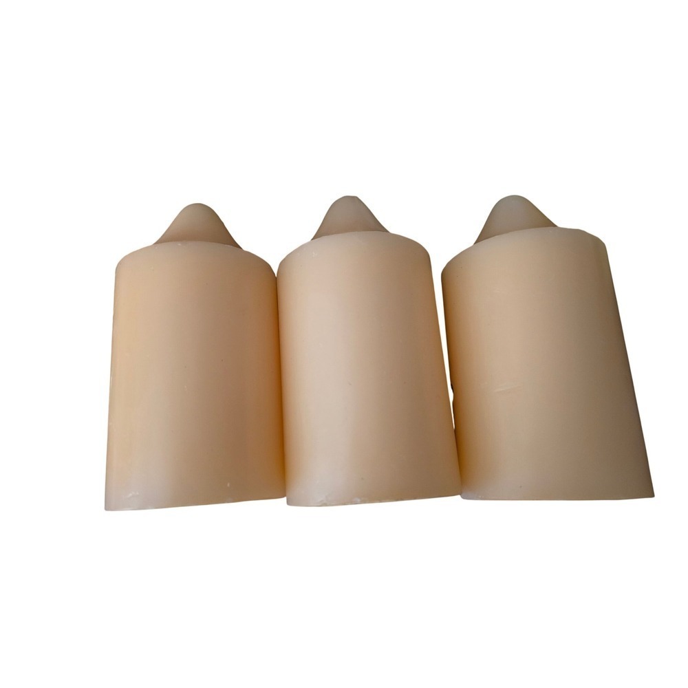Partylite Peach Votive Candles Set of 3 Vintage 1231 3 Inch
